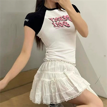 chrome hearts deadly doll raglan short sleeve t-shirt